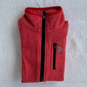 EUC Under Armour Kids Scarlet Cold Gear Fleece Jacket M